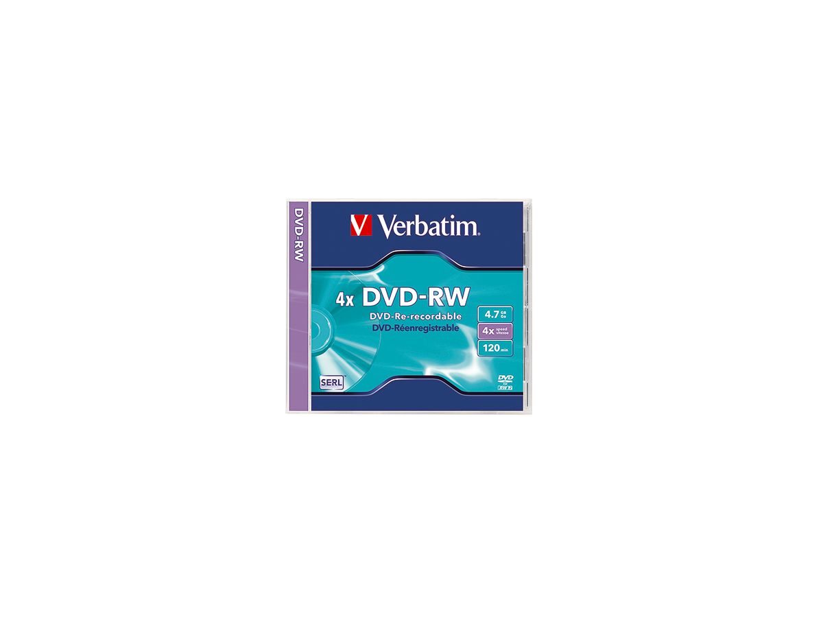 Verbatim DVD-RW 43285 4x 4.7GB 120Min Jewelcase 5 St./Pack.