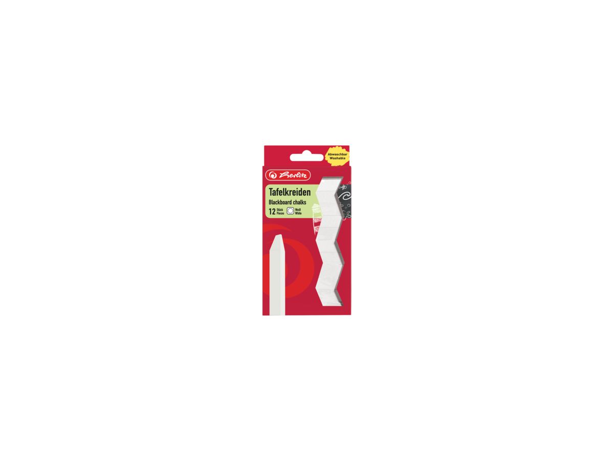 Herlitz Tafelkreide 8648107 weiß 12 St./Pack.