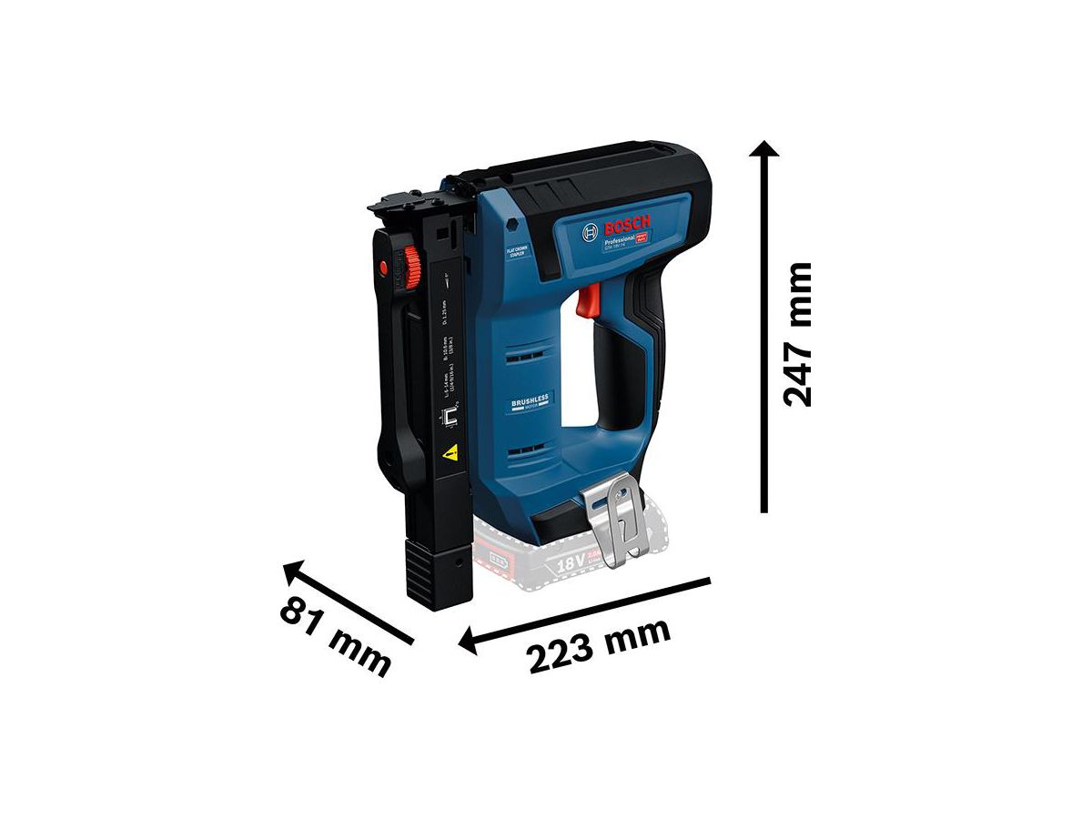 BOSCH Akku-Holztacker GTH 18V-14 solo, in L-Boxx
