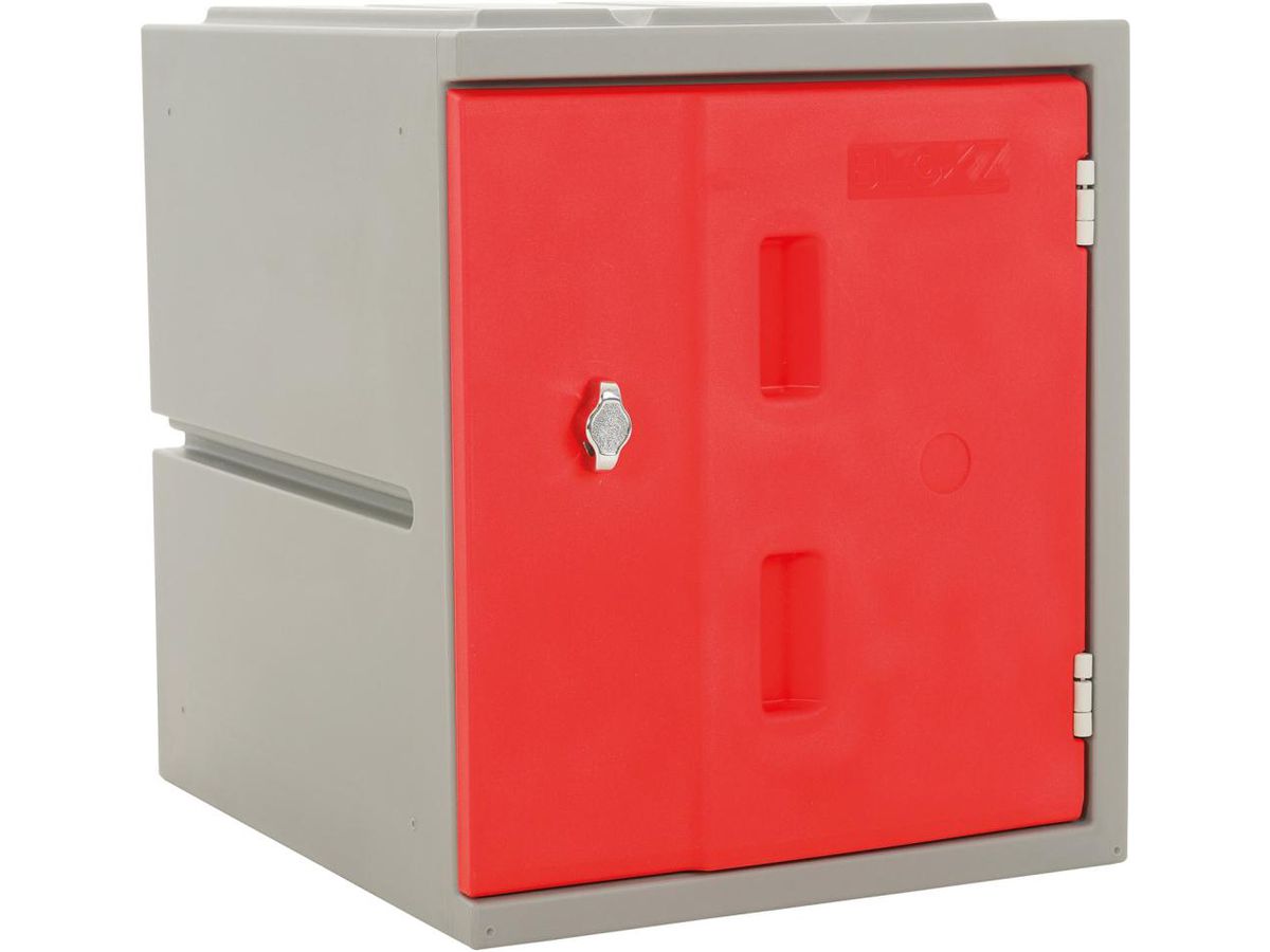 Kunststoff-Schließfach 450 mm, Tür rot