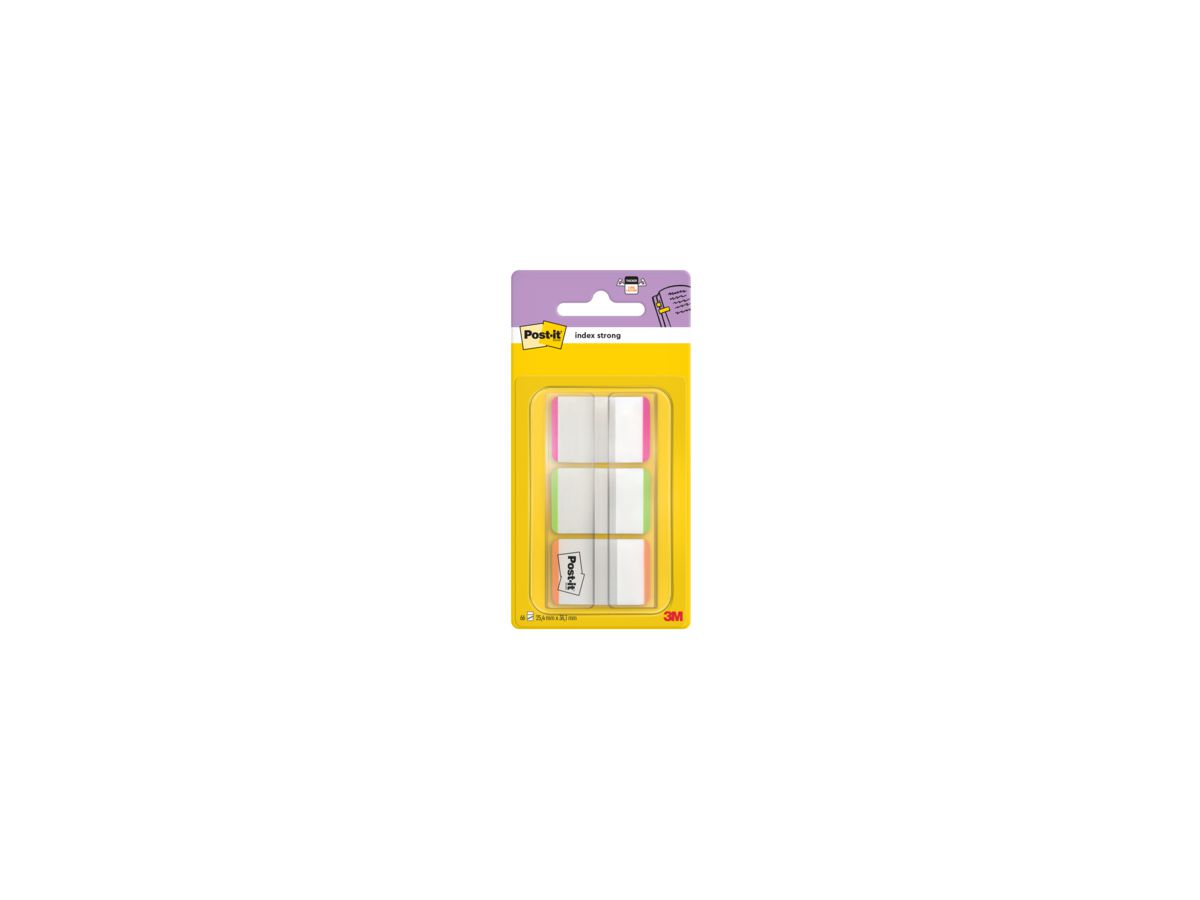 Post-it Haftstreifen Index Strong 686L-PGO lila/gn/or 3x22 St./Pack.