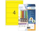 HERMA Ordneretikett 5096 192x61mm sk gelb 80 St./Pack.
