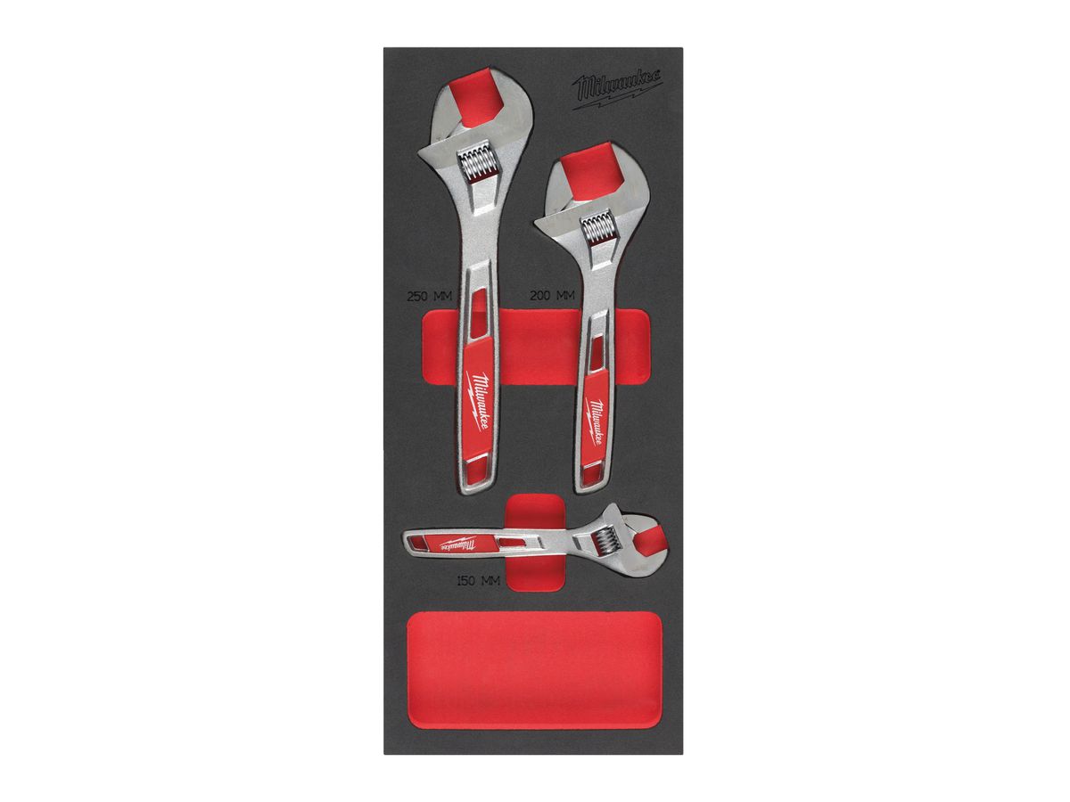 MILWAUKEE Einlage für Wersktattwagen für Rollgabelschlüssel 78 cm 3-teilig