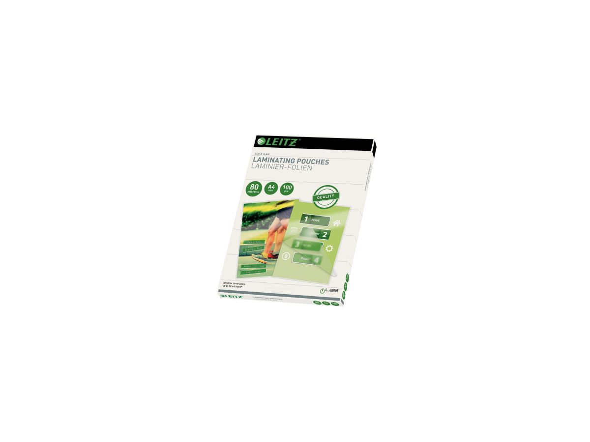 Leitz Laminierfolie 33818 DIN A4 80mic 100 St./Pack.