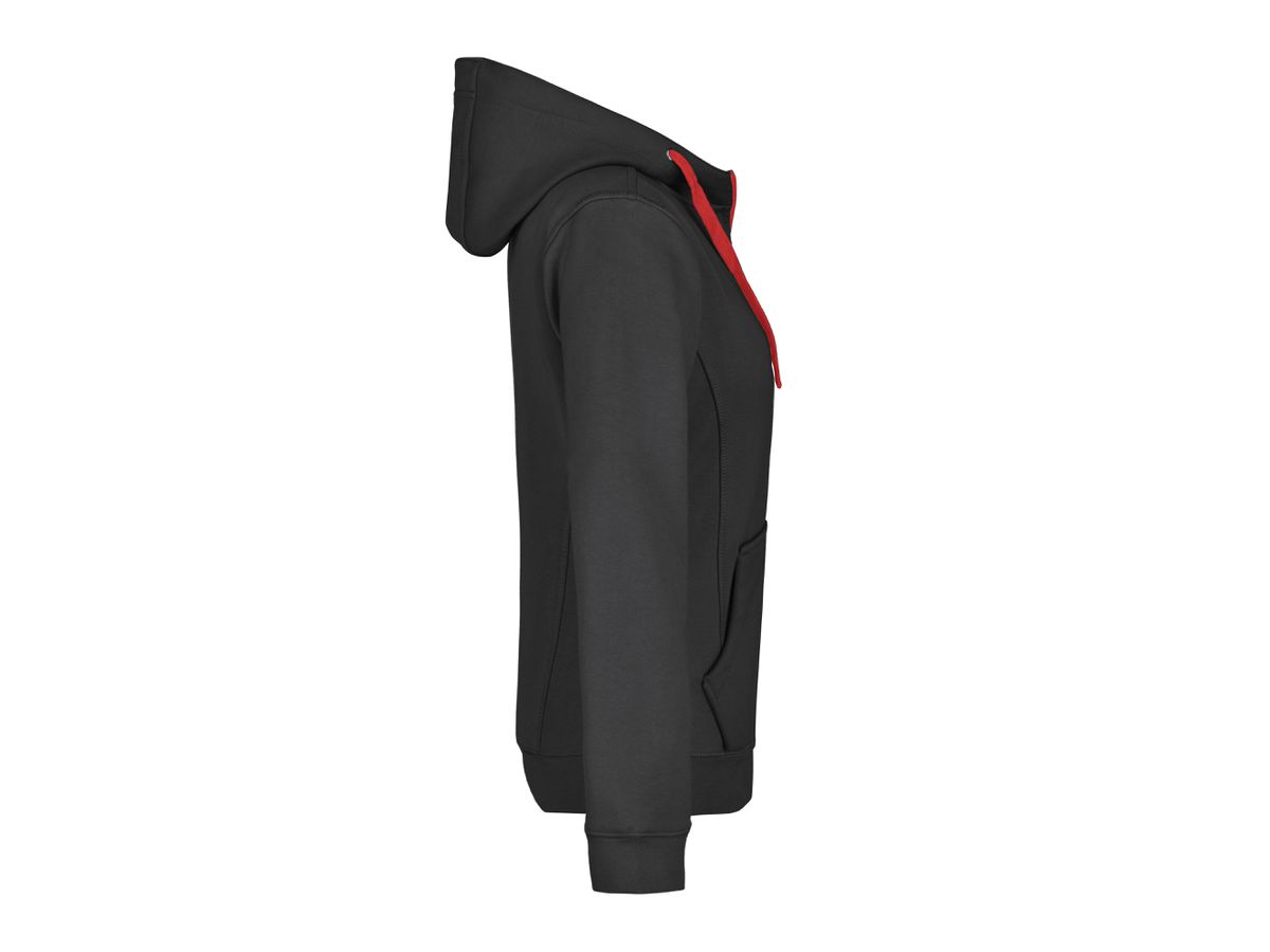 JN Ladies Doubleface Jacket JN354 55%PES/45%BW, black/red, Größe L