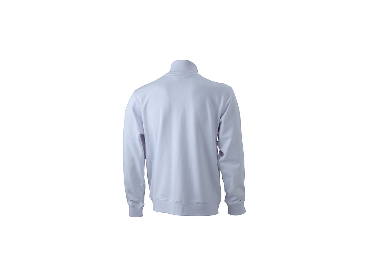 JN Sweat Jacket JN058 100%BW, white, Größe 2XL
