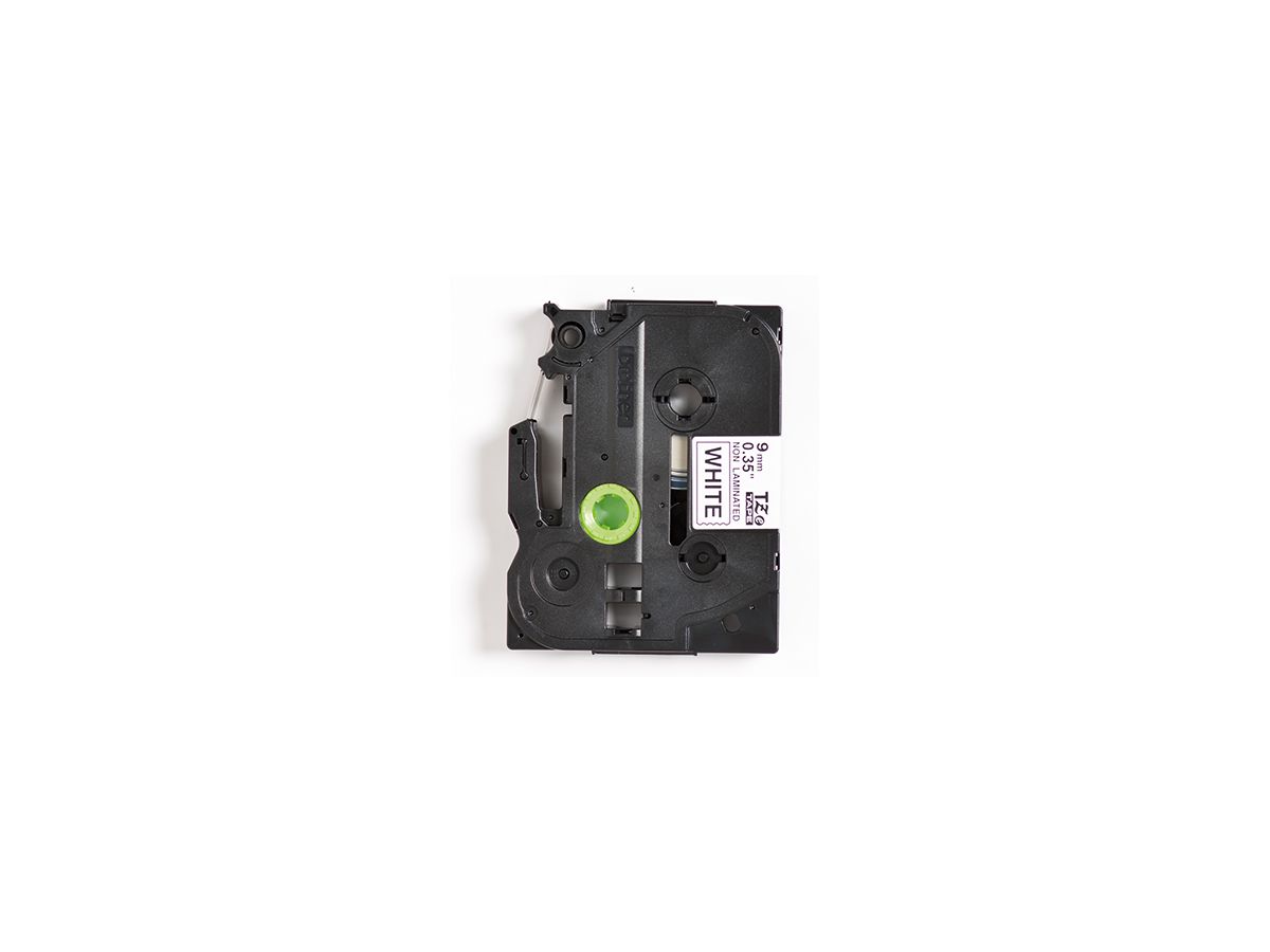 P-touch Schriftbandkassette TZEN221 9mmx8m unlaminiert sw auf ws