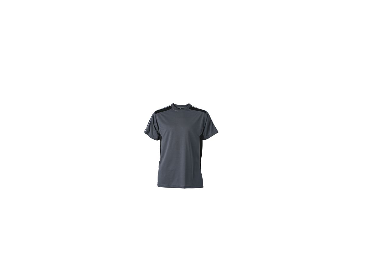 JN Craftsmen T-Shirt JN827 100%PES, carbon/black, Größe M