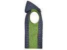 JN Men's Knitted Hybrid Vest JN768 kiwi-melange/anthracite-melange, Größe S