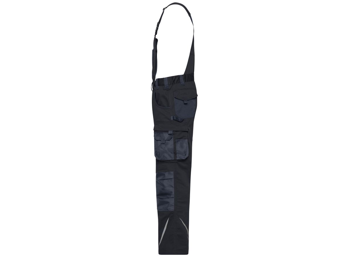 JN Workwear Pants with Bib JN1833 black/carbon Gr. 28