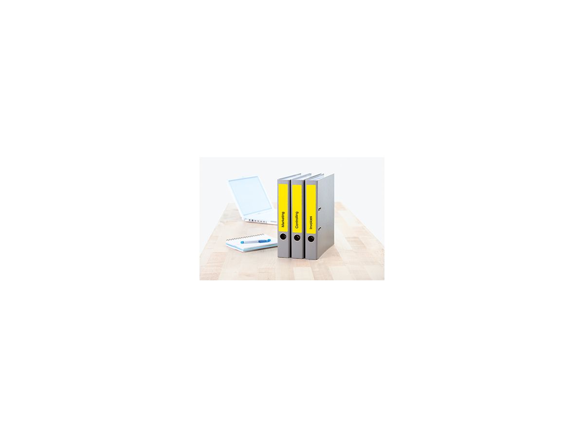 HERMA Ordneretikett 5091 kurz/schmal sk gelb 140 St./Pack.