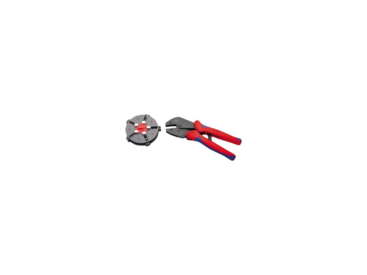 KNIPEX 97 33 02 MultiCrimp Crimpzange Wechselmagazin Mehrk. brüniert 250 mm