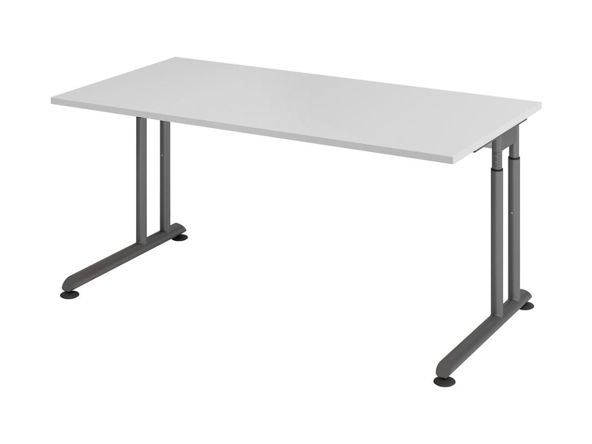 Schreibtisch C-Fuß 1600x800 mm Grau