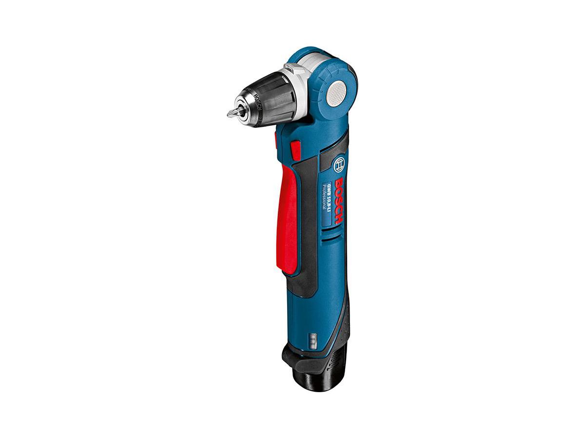 BOSCH Akku-Winkelbohrmaschine GWB 12V-LI, 2 x 2,0 Ah, Ladeger., L-BOXX