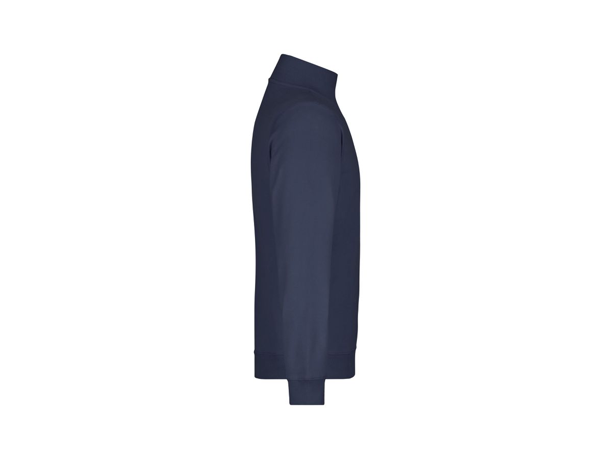 JN Round-Neck Zip JN352 100%BW, navy, Größe 2XL