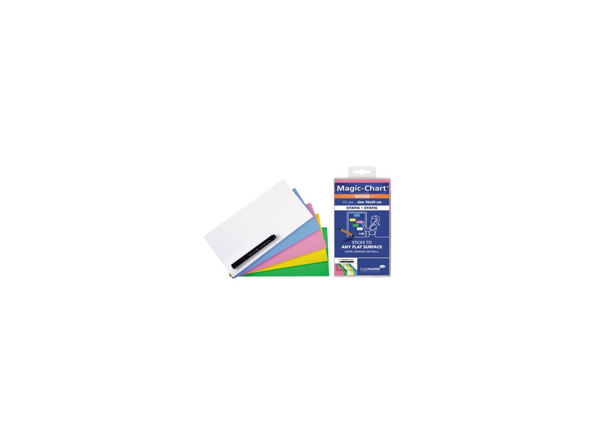 Legamaster Flipchartnotizen Magic 7-159499 10x20cm sort 500 St./Pack.