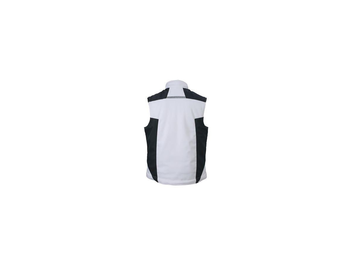 JN Craftsmen Softshell Vest JN825 100%PES, white/carbon, Größe XL