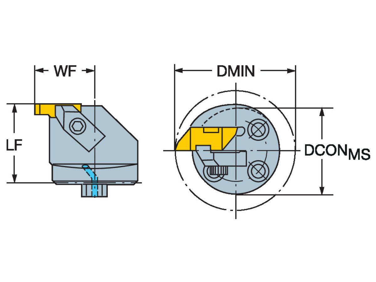COROMANT Top-Lok Schneidkopf zum Einstechen 570C-TLER-40-4
