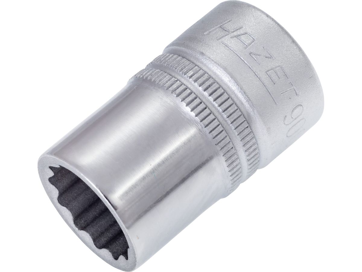 Socket wrench insert 1/2" 15mm bi-hex DIN3124