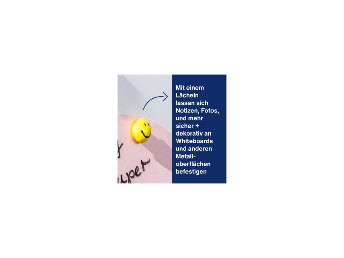 magnetoplan Magnet Smilies 16673 40mm gelb 4 St./Pack