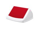 DURABLE Abfalleimer DURABIN FLIP VEH2012037 32x59x36cm weiß/rot