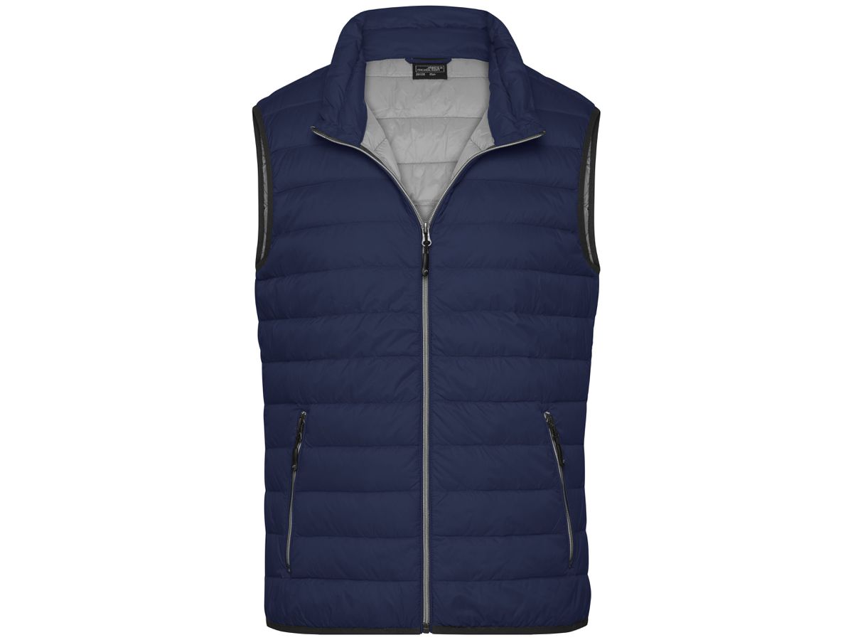 JN Men's Down Vest JN1138 navy/silver, Größe XL