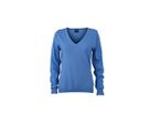 JN Ladies V-Neck Pullover JN658 100%BW, glacier-blue, Größe 2XL