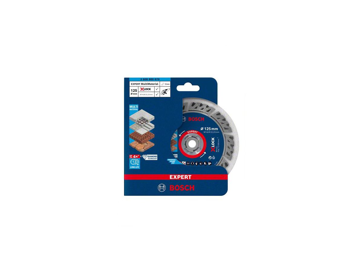 Bosch Accessories Expert MultiMaterial X-LOCK 125 x 2,4 x 22,23
