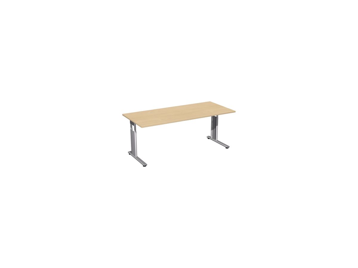 Geramöbel Schreibtisch C-Fuß Flex S-617146-AS 180x80x82cm ahorn/si