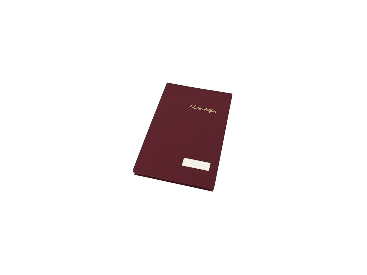 Soennecken Unterschriftsmappe 1492 DIN A4 20Fächer Leinen rot