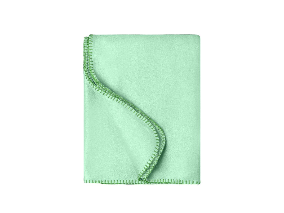 JN Fleece Blanket JN1901 soft-green/green, Größe one size