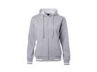 JN Ladies' Club Sweat Jacket JN775 grey-heather/white, Größe S