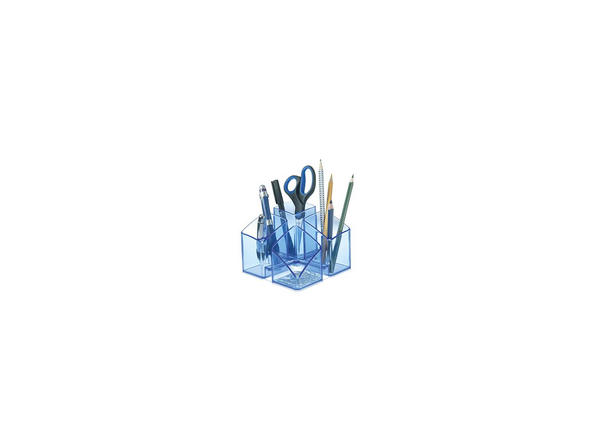 HAN Schreibtischköcher SCALA 17450-26 4Fächer transparent blau