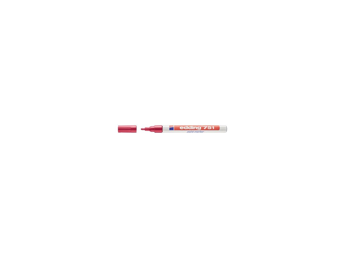 edding Lackmarker 751 4-751002 1-2mm Rundspitze permanent rot
