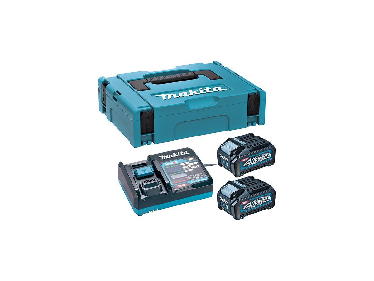 Makita Power Source-Kit 40V max. 2x4,Ah Akku, 1x Schnelladegerät, 1x MakPac Gr.1