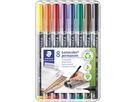 STAEDTLER Folienschreiber Lumocolor 313 WP8 0,4mm sortiert 8 St./Pack.