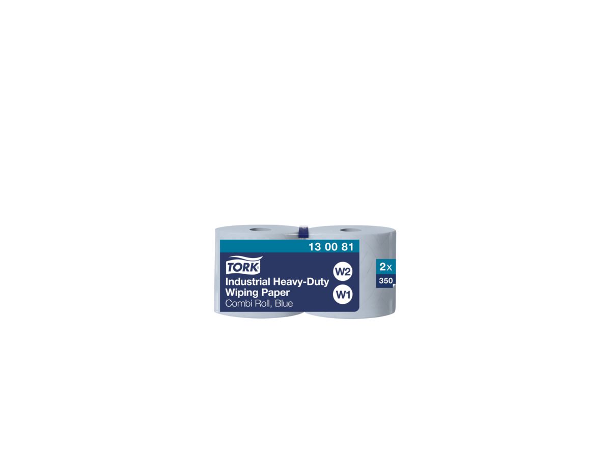 Tork Wischtuch 130081 23,5cmx119m 350Blatt 3lagig blau 2 Rl./Pack.