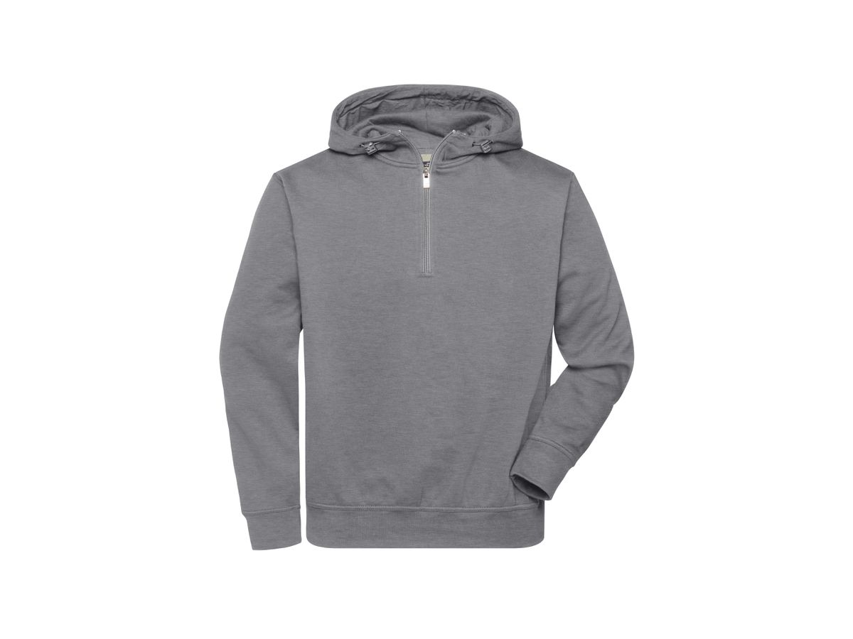 JN BIO Workwear-Half Zip Hoody JN839 70%BW/30%PES light-melange Gr. XS
