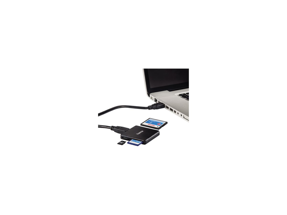 Hama Kartenleser 00124156 SD/microSD/CF USB 3.0 schwarz