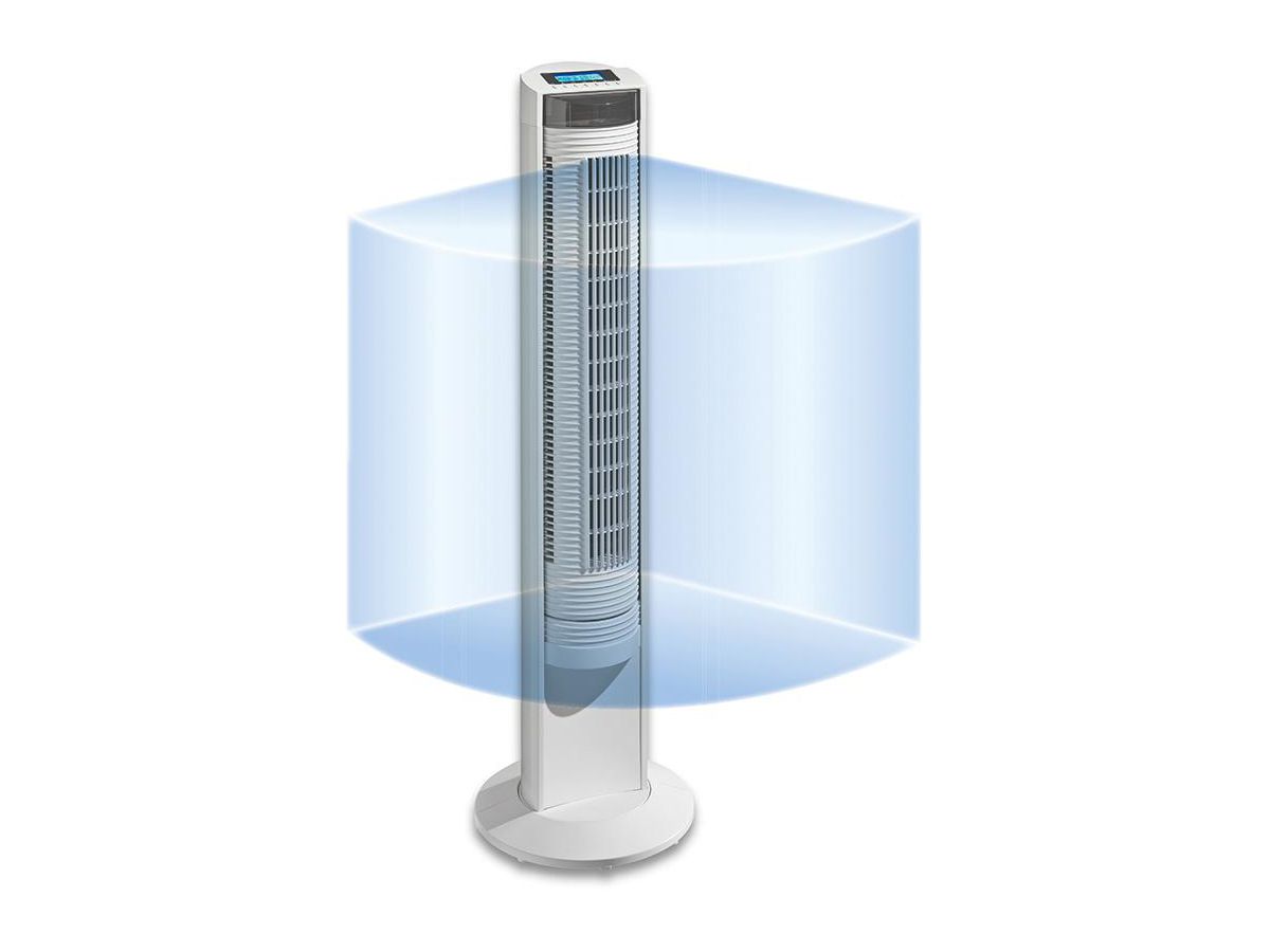 Säulenventilator Kunststoff weiß weiß Luftmenge 465 M³/H H 1040 mm