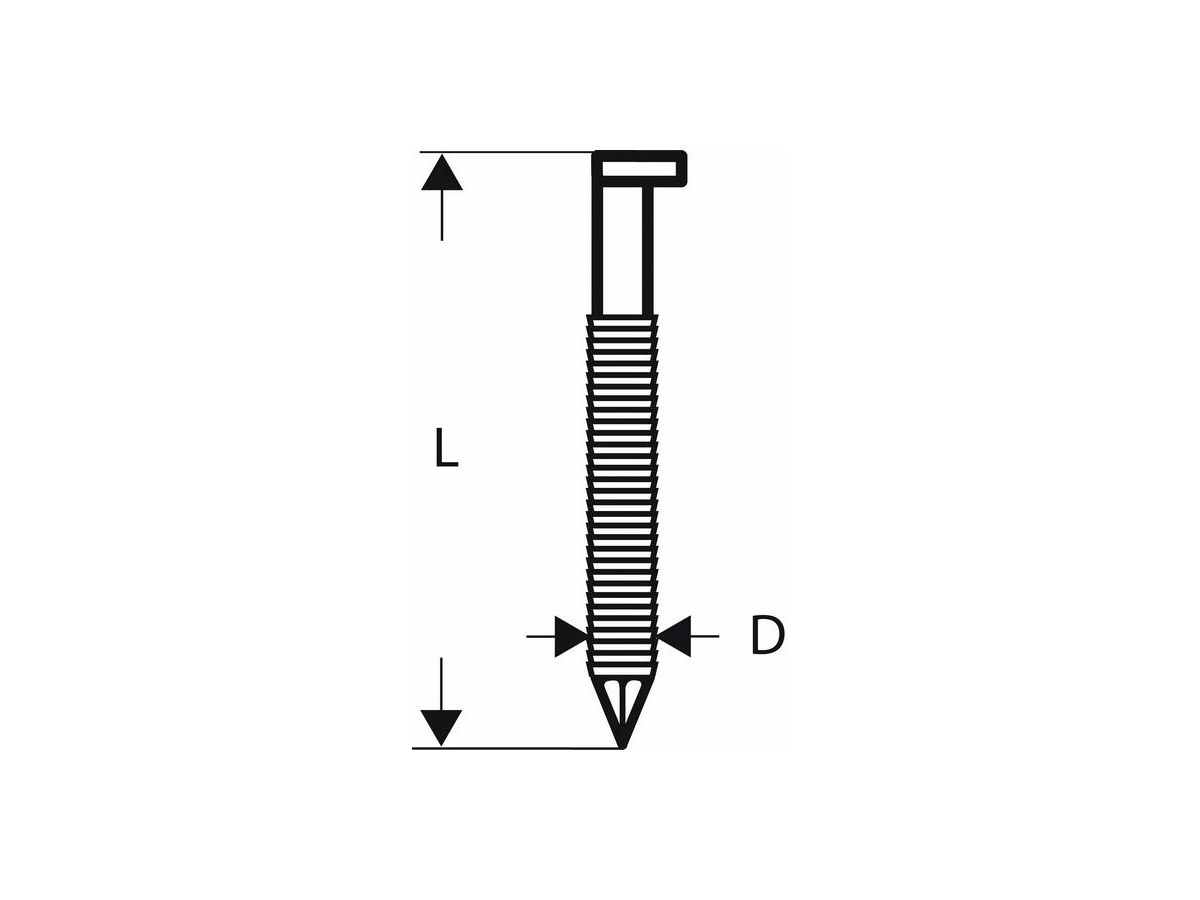 BOSCH D-Kopf Streifennagel SN34DK 65R, 2,8 mm, 65 mm, blank, gerillt
