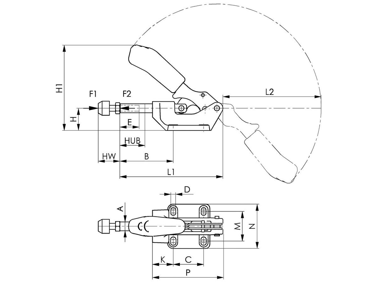 Push rod clamp 6842 size 5 AMF