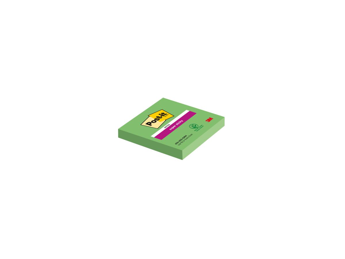 Post-it Haftnotiz Super Sticky 6546SA 76x76mm 90Bl. lindgrün