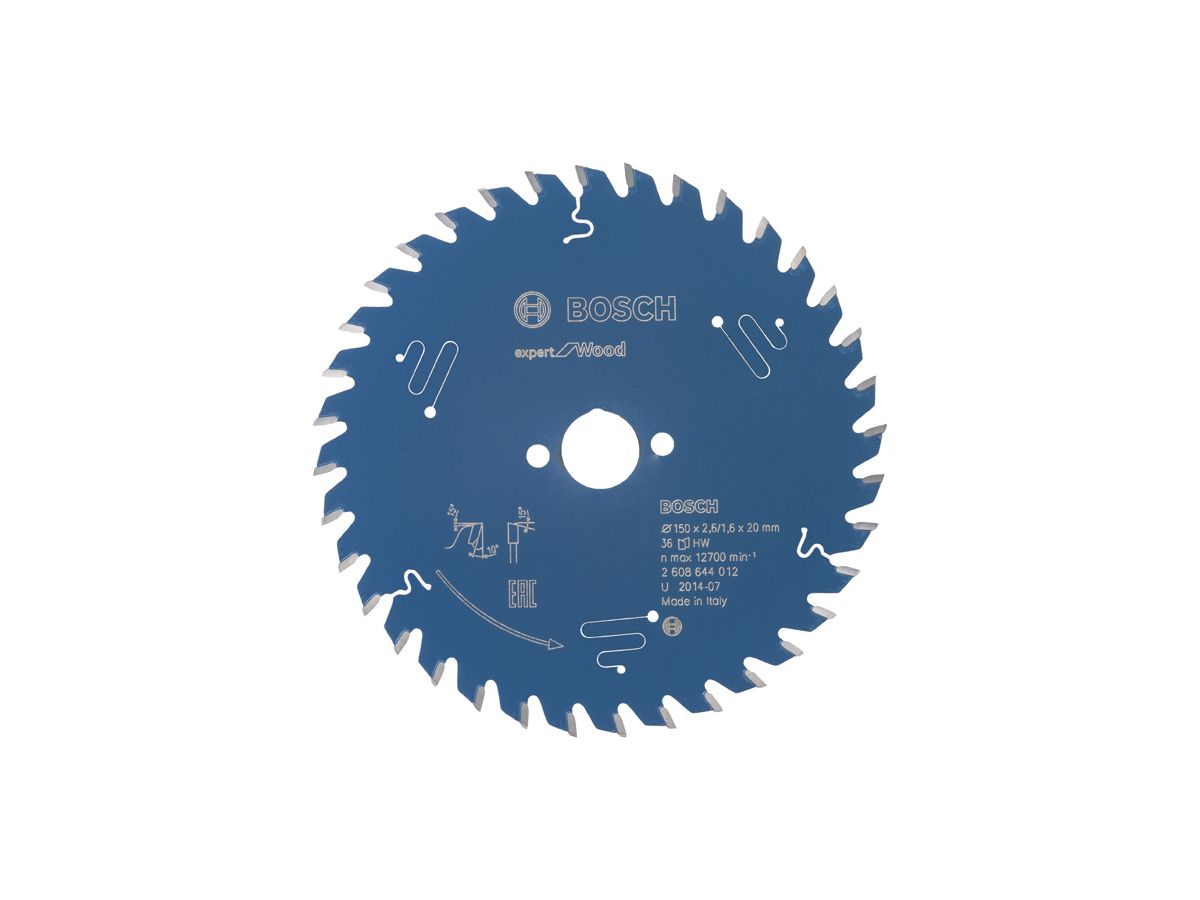 Kreissägeblatt HW Expert 150x20x2,6 36T      Bosch