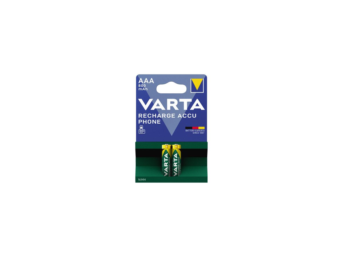 Varta Akku Phone Power 58398101402 AAA Micro T398 800mAh 2 St./Pack.
