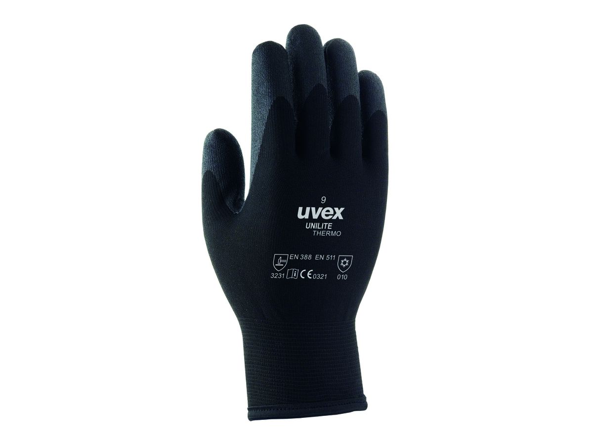 UVEX Winter-Handschuh unilite thermo Gr. 7, schwarz, Polymerbesch., 60593