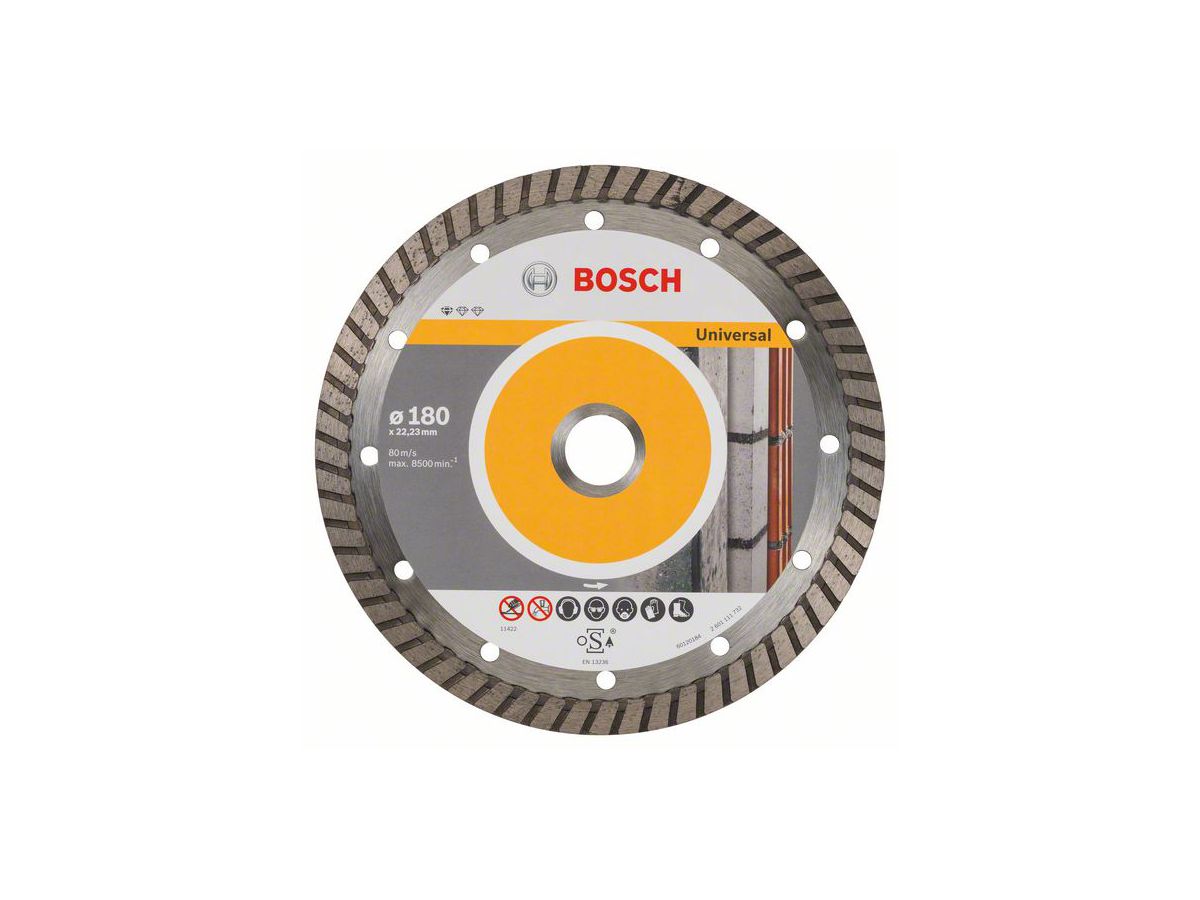 BOSCH Diamanttrennscheibe Standard for Universal 180x22,23 mm, VE 10