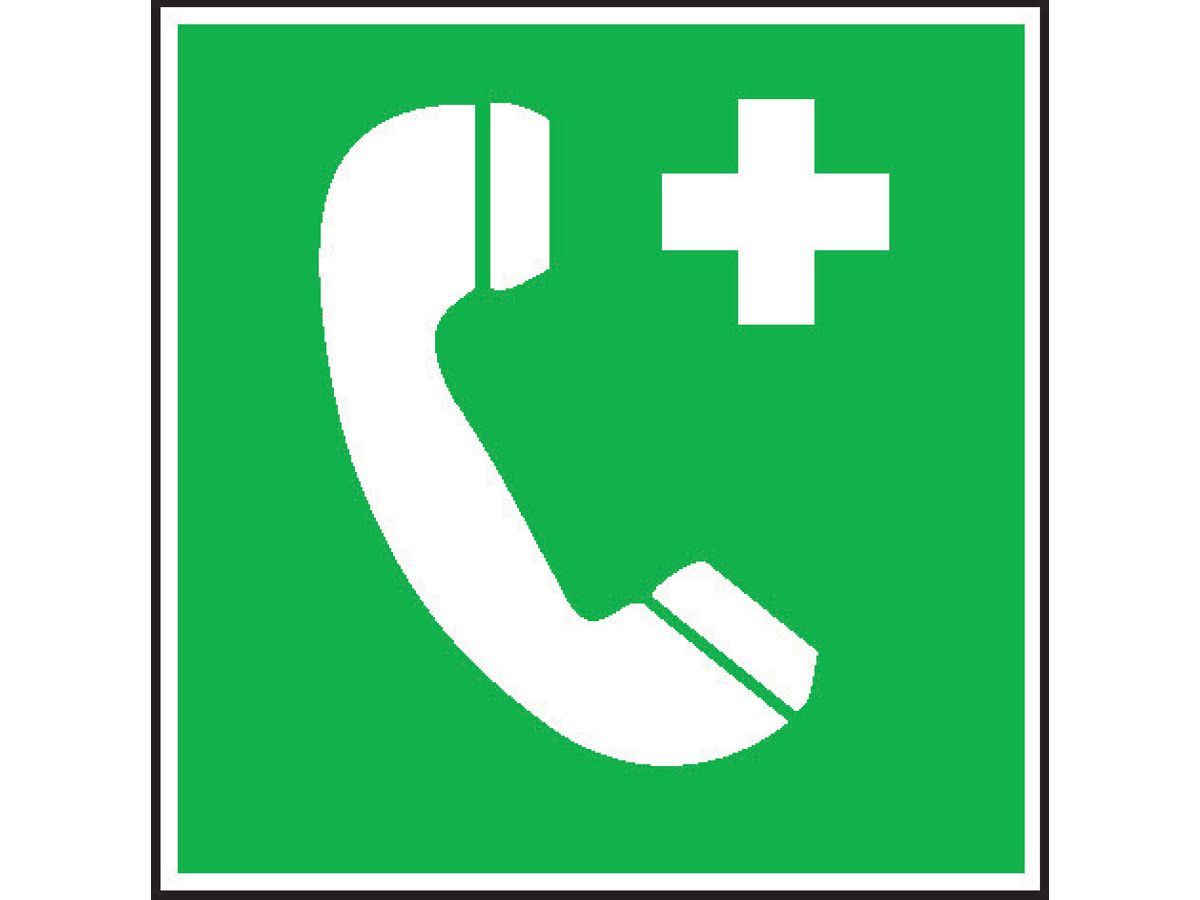 Rettungsschild Notruftelefon