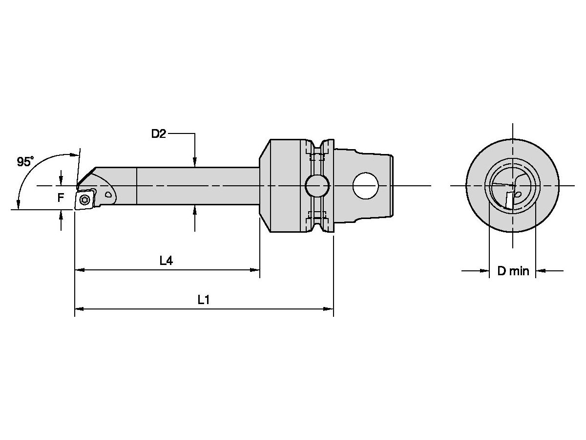 KM SYSTEMS KM40TSE10FSCLPR06 KM40TS HARTMETALLBOHRSTANGE