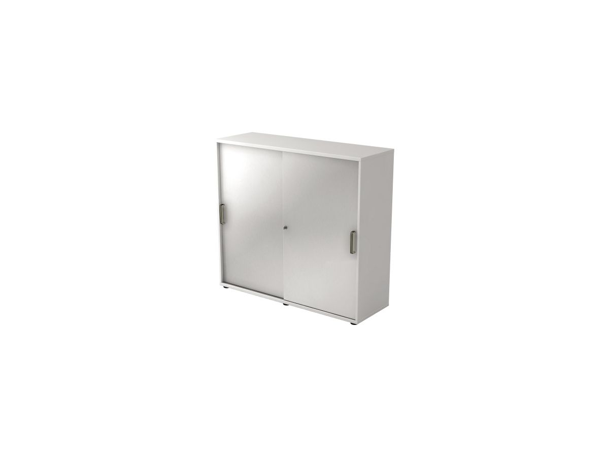 Schiebetürenschrank 120x40x1100cmWeiß/Silber